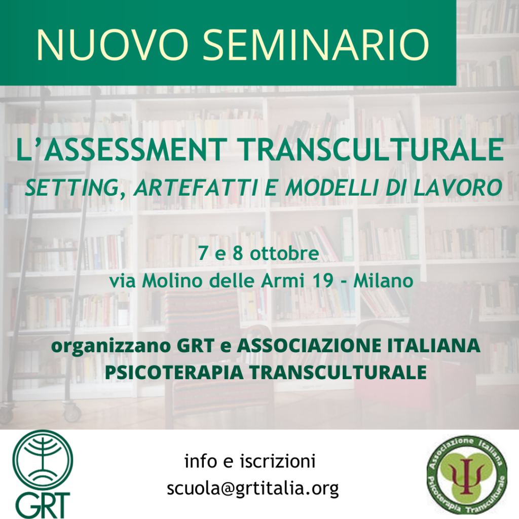 Il Seminario sarà condotto dai terapeuti dell’Associazione Italiana di Psicoterapia Transculturale (AIPsiT). Aperto a psicologi e medici interessati al nostro modello di lavoro, fino ad esaurimento posti.