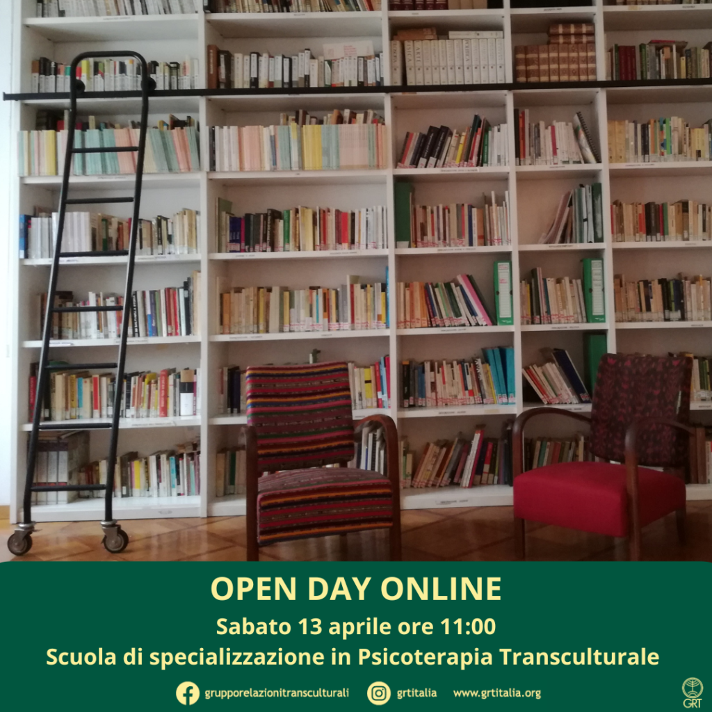 Scuola di Specializzazione in Psicoterapia Transculturale - Sabato 13 aprile ore 11.00 Open Day (online)